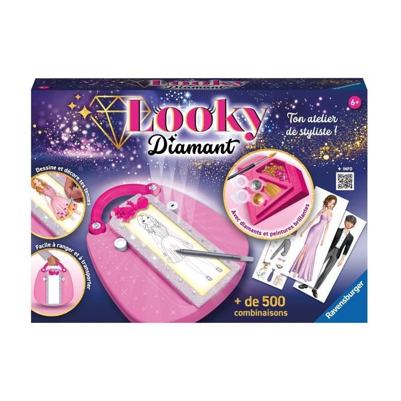 Ravensburger–Looky Diamant–Dessin de mode–Diamants–Peintures b Ravensburger–Looky Diamant–Dessin de mode–Diamants–Peintures b