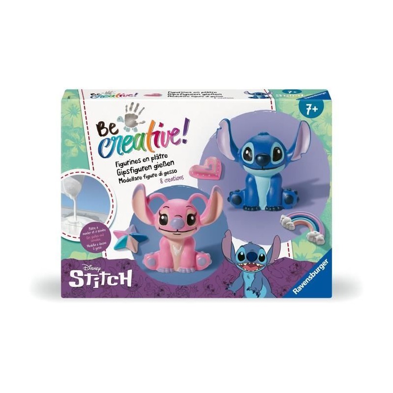 Be Creative Figurines Stitch, 5 objets a réaliser en plâtre, Activit Be Creative Figurines Stitch, 5 objets a réaliser en plâtre, Activit