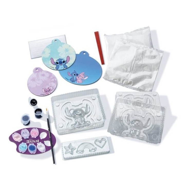 Be Creative Figurines Stitch, 5 objets a réaliser en plâtre, Activité détente et créative, Des 7 ans, 23877, Ravensburger
