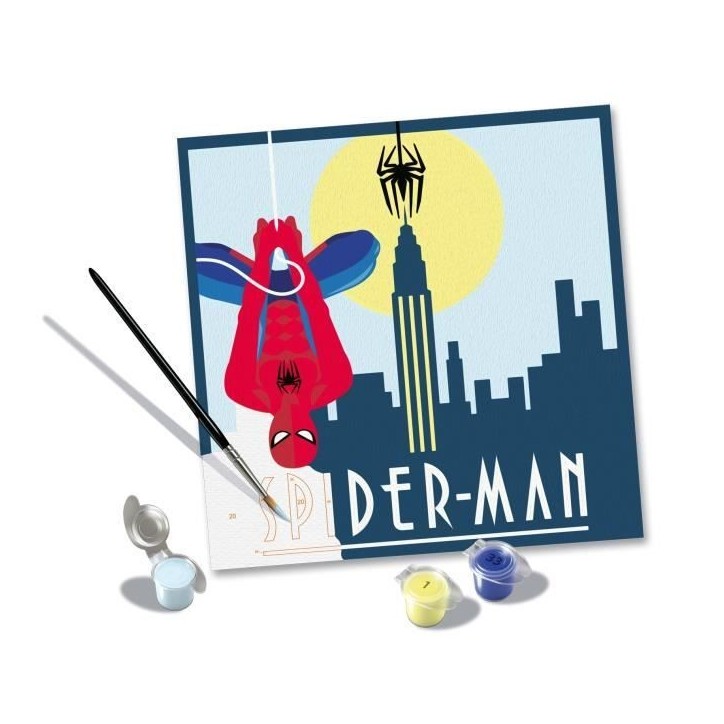 CreArt 20x20 cm Spider Man, Loisir créatif, 23891, Ravensburger CreArt 20x20 cm Spider Man, Loisir créatif, 23891, Ravensburger