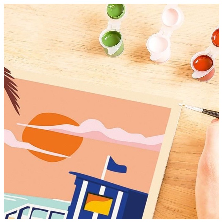 CreArt 24x30 cm Beach Cottage, Adulte, Peinture par numéros, 23896, Ravensburger CreArt 24x30 cm Beach Cottage, Adulte, Peinture par numéros, 23896, Ravensburger