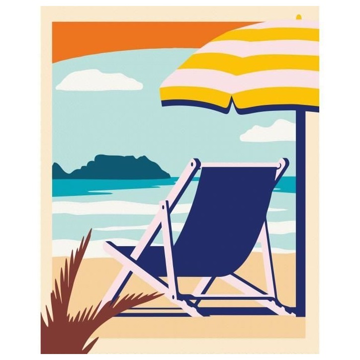 CreArt 24x30 cm Relax at the Beach, Adulte, Peinture par numéros, 23897, Ravensburger CreArt 24x30 cm Relax at the Beach, Adulte, Peinture par numéros, 23897, Ravensburger