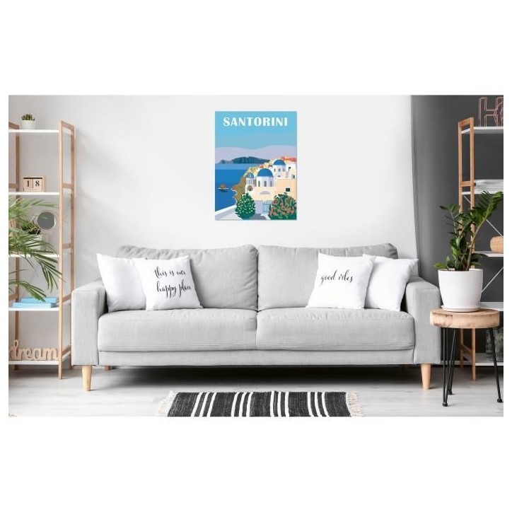Ravensburger–CreArt Toiles 30x40 cm–Santorin–Peinture par numéros–Adulte-Activité détente et créative–Des 12 ans Ravensburger–CreArt Toiles 30x40 cm–Santorin–Peinture par numéros–Adulte-Activité détente et créative–Des 12 ans