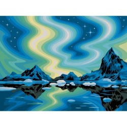 Ravensburger–CreArt Toiles 30x40 cm–Aurores Boréales–Peinture p