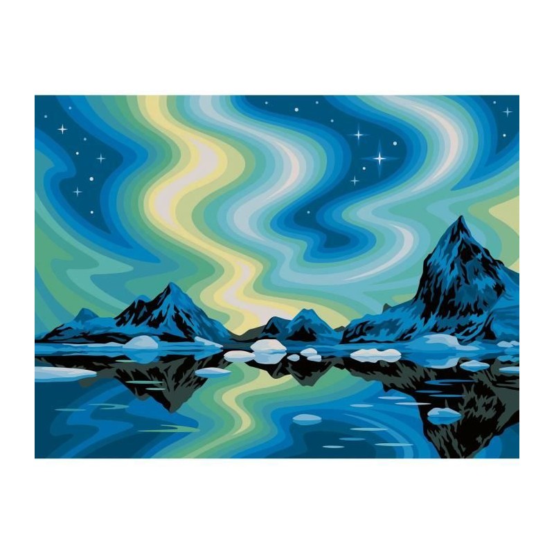 Ravensburger–CreArt Toiles 30x40 cm–Aurores Boréales–Peinture p