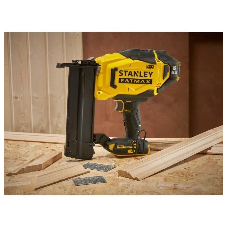 Cloueur de finition sans fil - 18V - Stanley Fatmax - SFMCN618B-XJ - Clous 16 a 50 mm - Sans batterie Cloueur de finition sans fil - 18V - Stanley Fatmax - SFMCN618B-XJ - Clous 16 a 50 mm - Sans batterie