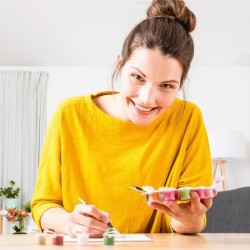 CreArt 20x20 cm Bouquet de tulipes, Loisir créatif, Adulte, Peinture