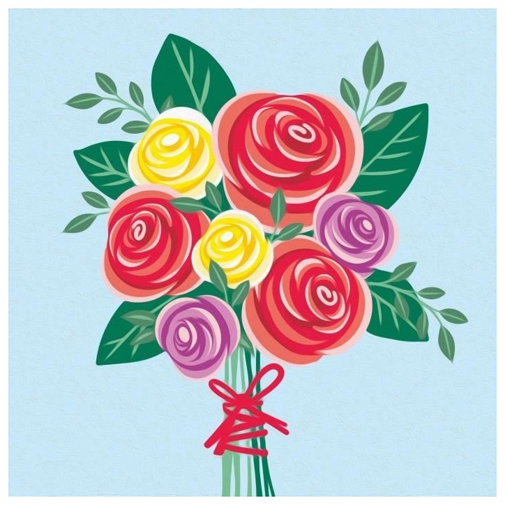 CreArt 20x20 cm Bouquet de roses, Loisir créatif, Adulte, Peinture par numéros, 25520, Ravensburger CreArt 20x20 cm Bouquet de roses, Loisir créatif, Adulte, Peinture par numéros, 25520, Ravensburger