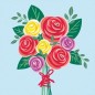 CreArt 20x20 cm Bouquet de roses, Loisir créatif, Adulte, Peinture par numéros, 25520, Ravensburger CreArt 20x20 cm Bouquet de roses, Loisir créatif, Adulte, Peinture par numéros, 25520, Ravensburger