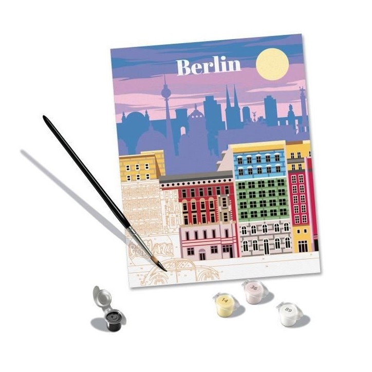 CreArt 24x30 cm Berlin, Adulte, Peinture par numéros, 25521, Ravensburger CreArt 24x30 cm Berlin, Adulte, Peinture par numéros, 25521, Ravensburger