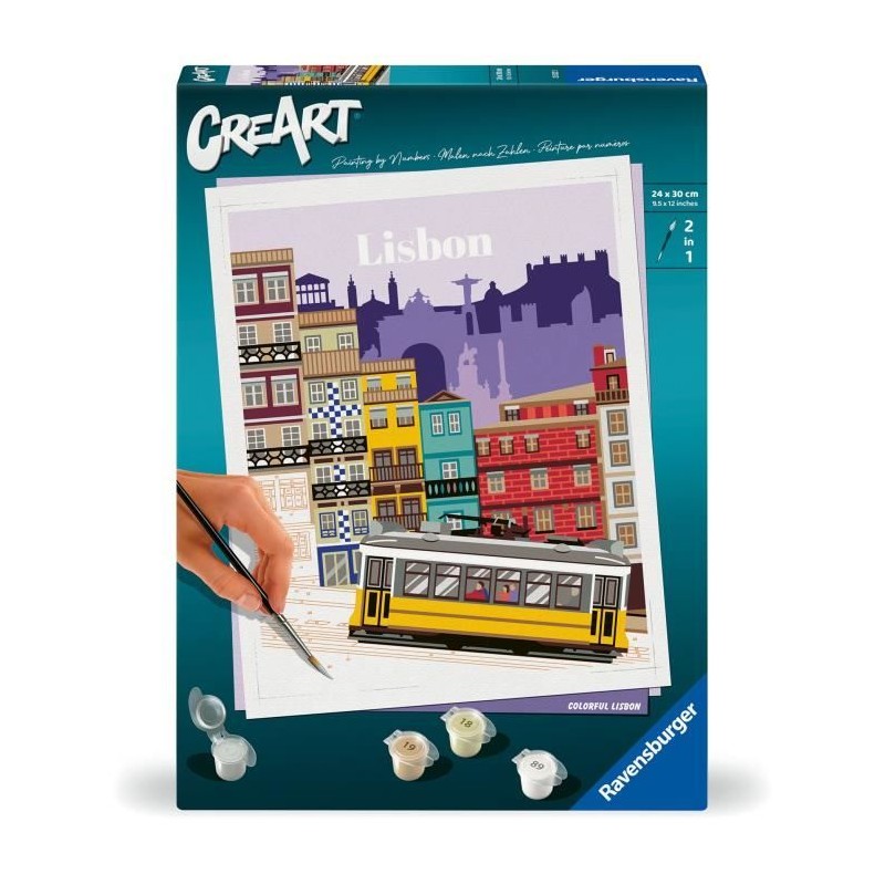 CreArt 24x30 cm Lisbon, Activité détente et créative, 25522, Ravens