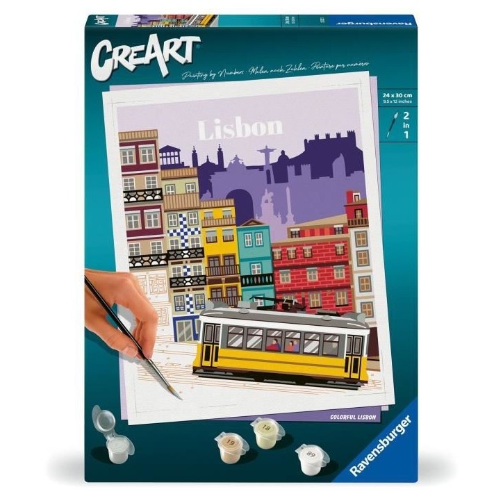 CreArt 24x30 cm Lisbon, Activité détente et créative, 25522, Ravensburger CreArt 24x30 cm Lisbon, Activité détente et créative, 25522, Ravensburger
