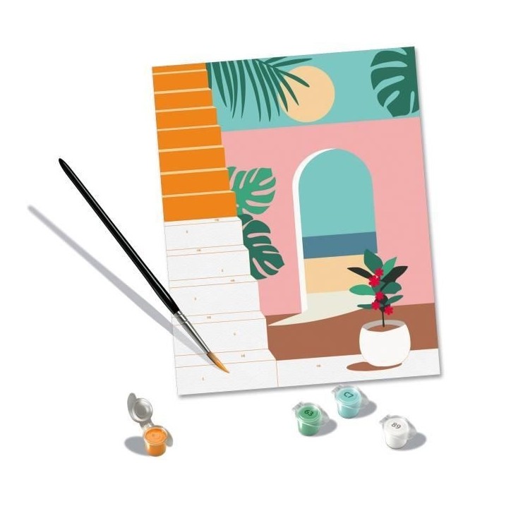 CreArt 24x30 cm Vacation Mode, Adulte, Peinture par numéros, 25524, Ravensburger