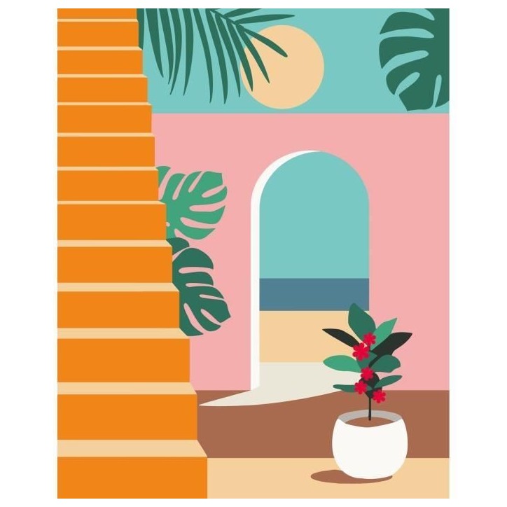 CreArt 24x30 cm Vacation Mode, Adulte, Peinture par numéros, 25524, Ravensburger