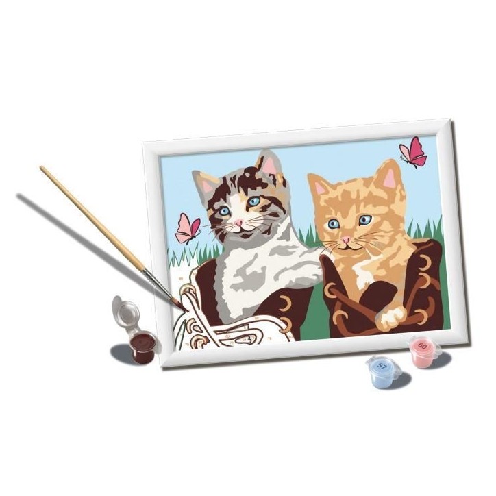 CreArt Kids 18x24cm, Numéro d'Art, Chatons et Chaussures, Kit de peinture par numéros Numéro d'Art, Des 7 ans, 25528, Ravensb CreArt Kids 18x24cm, Numéro d'Art, Chatons et Chaussures, Kit de peinture par numéros Numéro d'Art, Des 7 ans, 25528, Ravensb