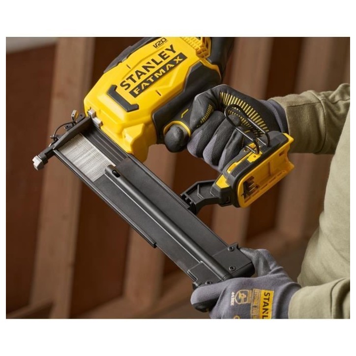 Cloueur de finition sans fil - 18V - Stanley Fatmax - SFMCN618B-XJ - Clous 16 a 50 mm - Sans batterie Cloueur de finition sans fil - 18V - Stanley Fatmax - SFMCN618B-XJ - Clous 16 a 50 mm - Sans batterie