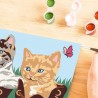 CreArt Kids 18x24cm, Numéro d'Art, Chatons et Chaussures, Kit de pein