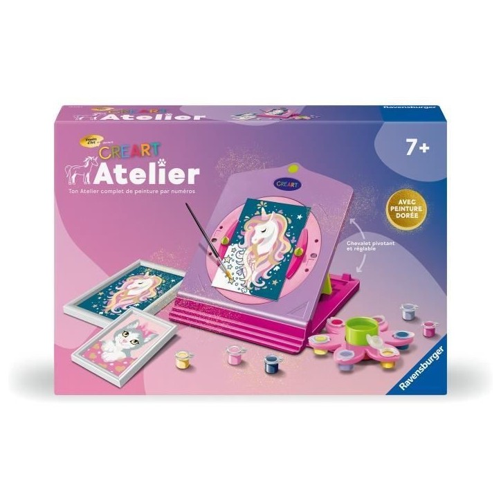 CreArt Atelier, Numéro d'Art, Loisir créatif, Coffret peinture par numéros, Des 7 ans, 25574, Ravensburger CreArt Atelier, Numéro d'Art, Loisir créatif, Coffret peinture par numéros, Des 7 ans, 25574, Ravensburger