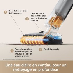 MOVA X4 Pro - Aspirateur Laveur - Lavage a l'eau chaude - Anti-encheve