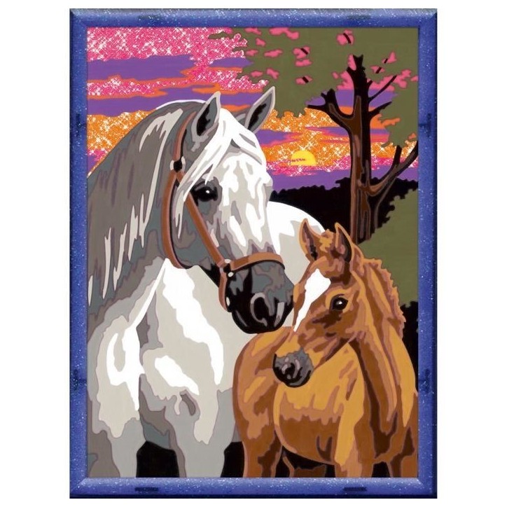 CreArt Kids 18x24cm Chevaux au coucher du soleil, Kit de peinture par numéros Numéro d'Art, Des 9 ans, 25809, Ravensburger CreArt Kids 18x24cm Chevaux au coucher du soleil, Kit de peinture par numéros Numéro d'Art, Des 9 ans, 25809, Ravensburger