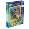 CreArt Kids 18x24cmChat et son compagnon le papillon, Kit de peinture