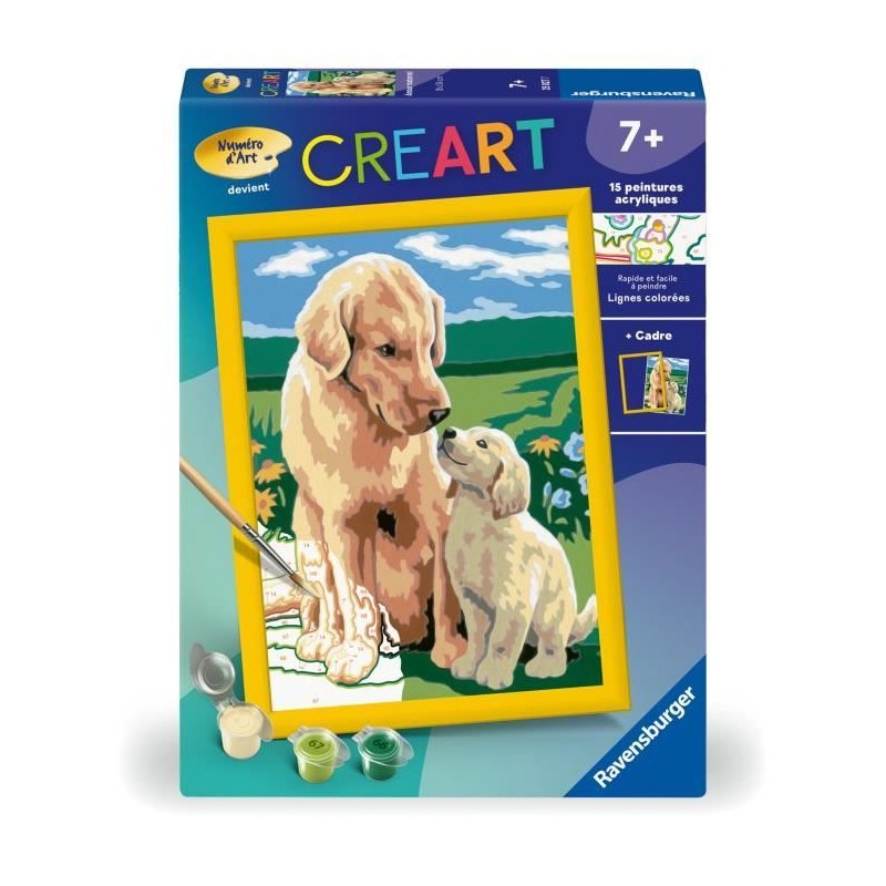 CreArt Kids 18x24cm Amour maternel, Kit de peinture par numéros Numé CreArt Kids 18x24cm Amour maternel, Kit de peinture par numéros Numé