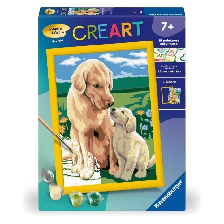 CreArt Kids 18x24cm Amour maternel, Kit de peinture par numéros Numéro d'Art, Des 7 ans, 25827, Ravensburger CreArt Kids 18x24cm Amour maternel, Kit de peinture par numéros Numéro d'Art, Des 7 ans, 25827, Ravensburger