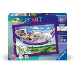 CreArt Kids 18x24cm Chatons dans le hamac, Kit de peinture par numéro