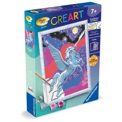 CreArt Kids 18x24cm Etincelant Pégase, Kit de peinture par numéros N