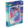 CreArt Kids 18x24cm Etincelant Pégase, Kit de peinture par numéros N