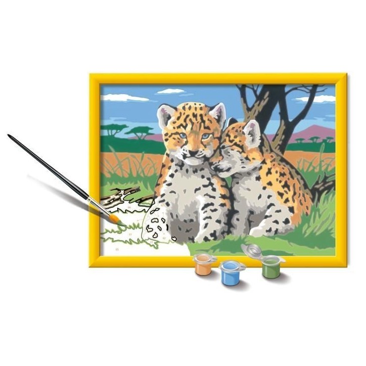 CreArt Kids 18x24cm Petits léopards, Kit de peinture par numéros Numéro d'Art, Des 9 ans, 25832, Ravensburger CreArt Kids 18x24cm Petits léopards, Kit de peinture par numéros Numéro d'Art, Des 9 ans, 25832, Ravensburger