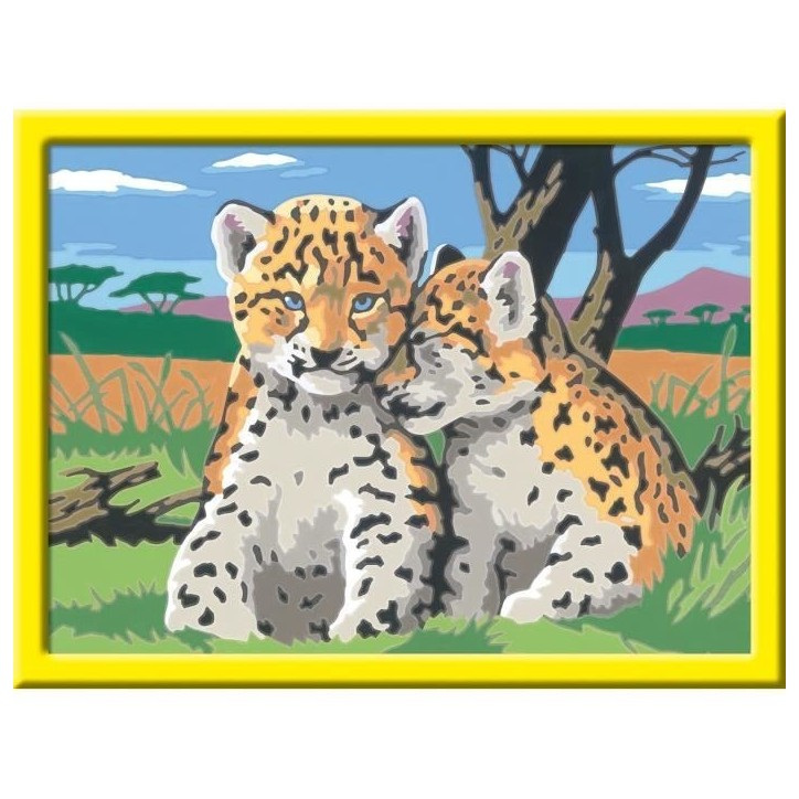 CreArt Kids 18x24cm Petits léopards, Kit de peinture par numéros Numéro d'Art, Des 9 ans, 25832, Ravensburger CreArt Kids 18x24cm Petits léopards, Kit de peinture par numéros Numéro d'Art, Des 9 ans, 25832, Ravensburger