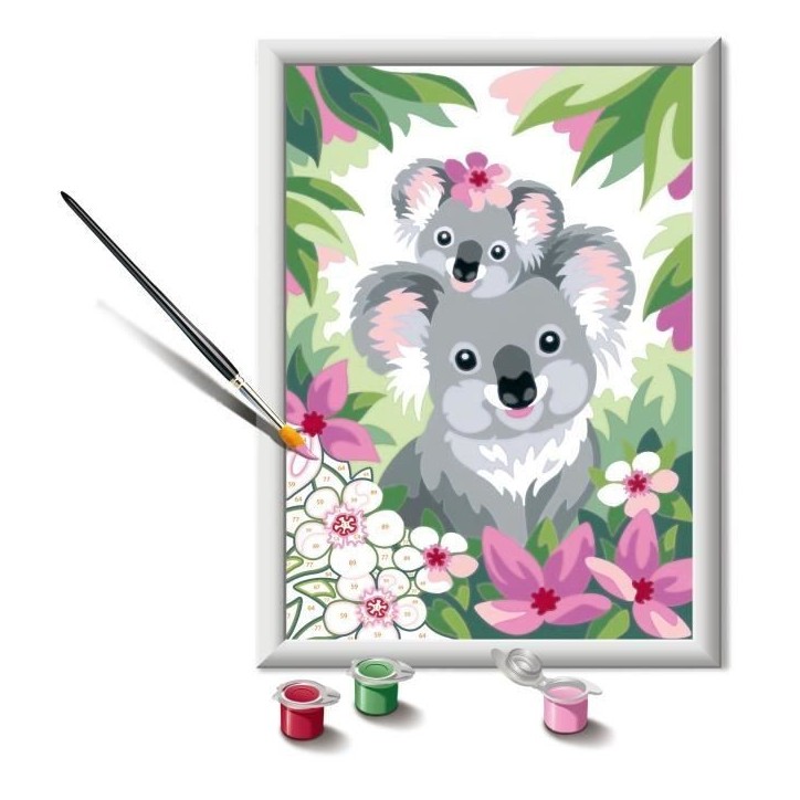 CreArt Kids 18x24cm Maman koala et son bébé, Kit de peinture par numéros Numéro d'Art, Des 9 ans, 25833, Ravensburger CreArt Kids 18x24cm Maman koala et son bébé, Kit de peinture par numéros Numéro d'Art, Des 9 ans, 25833, Ravensburger