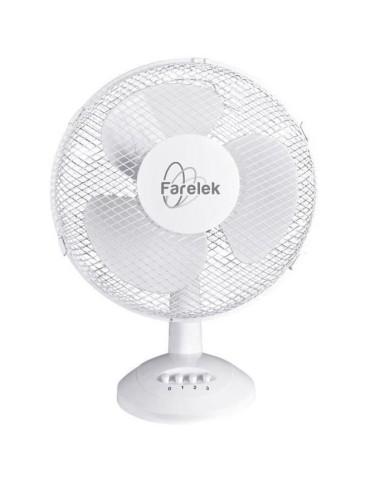 Ventilateur a poser MIAMI 30 - 30cm 40W blanc oscillant - FARELEK