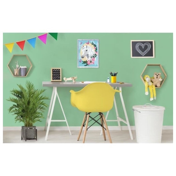 CreArt Kids 18x24cm Licorne fleurie, des 9 ans, Kit de peinture par numéros Numéro d'Art, 25834, Ravensburger CreArt Kids 18x24cm Licorne fleurie, des 9 ans, Kit de peinture par numéros Numéro d'Art, 25834, Ravensburger