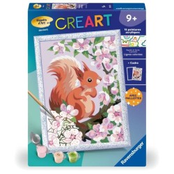 CreArt Kids 18x24cm Écureuil au printemps, Kit de peinture par numér