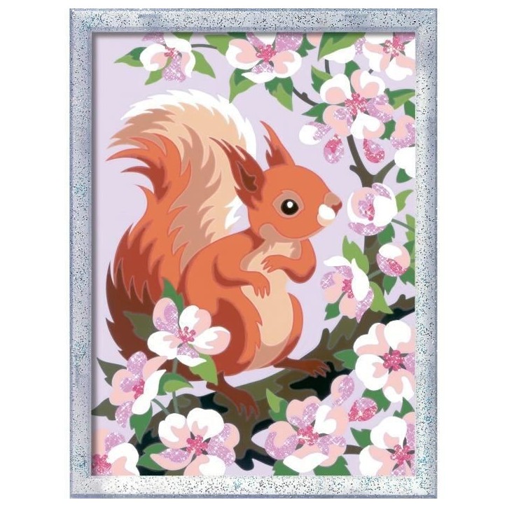 CreArt Kids 18x24cm Écureuil au printemps, Kit de peinture par numéros Numéro d'Art, Des 9 ans, 25837, Ravensburger CreArt Kids 18x24cm Écureuil au printemps, Kit de peinture par numéros Numéro d'Art, Des 9 ans, 25837, Ravensburger