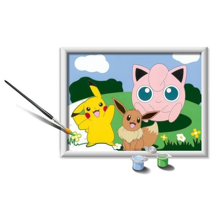CreArt Kids 18x24cm Pokemon, Kit de peinture par numéros Numéro d'Art, Des 7 ans, 25839, Ravensburger CreArt Kids 18x24cm Pokemon, Kit de peinture par numéros Numéro d'Art, Des 7 ans, 25839, Ravensburger