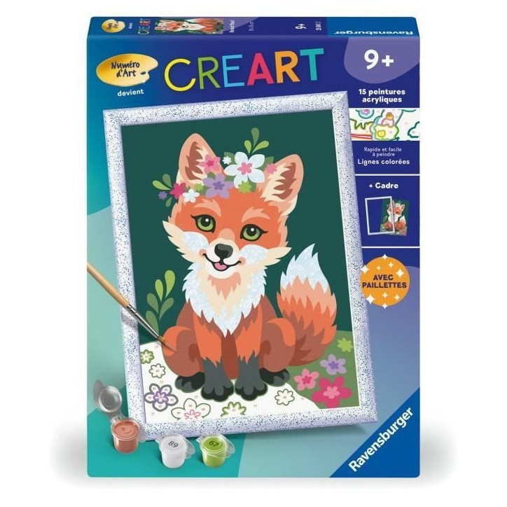 CreArt Kids 18x24cm Renard fleuri