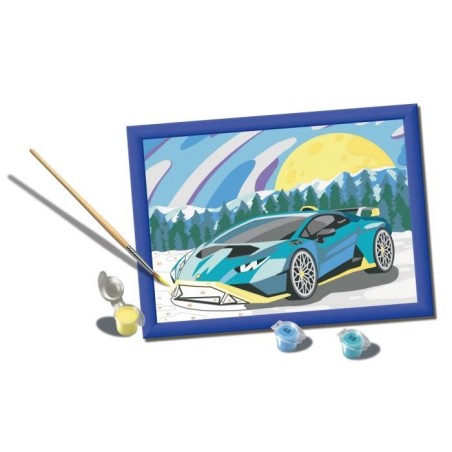 CreArt Kids 18x24cm Lamborghini, Kit de peinture par numéros Numéro d'Art, Des 7 ans, 25842, Ravensburger