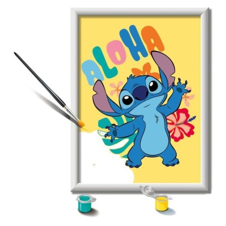 CreArt Kids 18x24cm Stitch, Kit de peinture par numéros Numéro d'Art, Des 7 ans, 25844, Ravensburger
