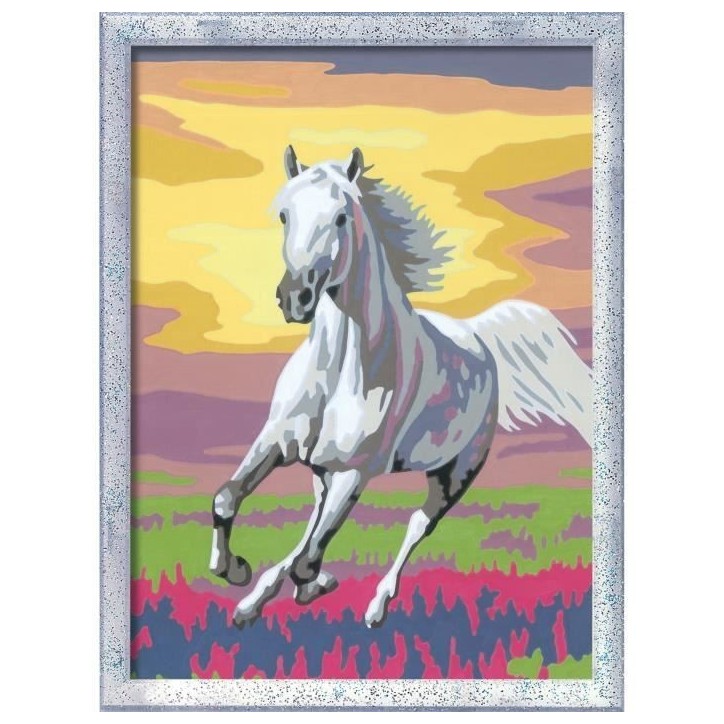 CreArt Kids 18x24cm Cheval dans le pré, Kit de peinture par numéros Numéro d'Art, Des 7 ans, 25845, Ravensburger CreArt Kids 18x24cm Cheval dans le pré, Kit de peinture par numéros Numéro d'Art, Des 7 ans, 25845, Ravensburger