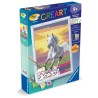 CreArt Kids 18x24cm Cheval dans le pré, Kit de peinture par numéros