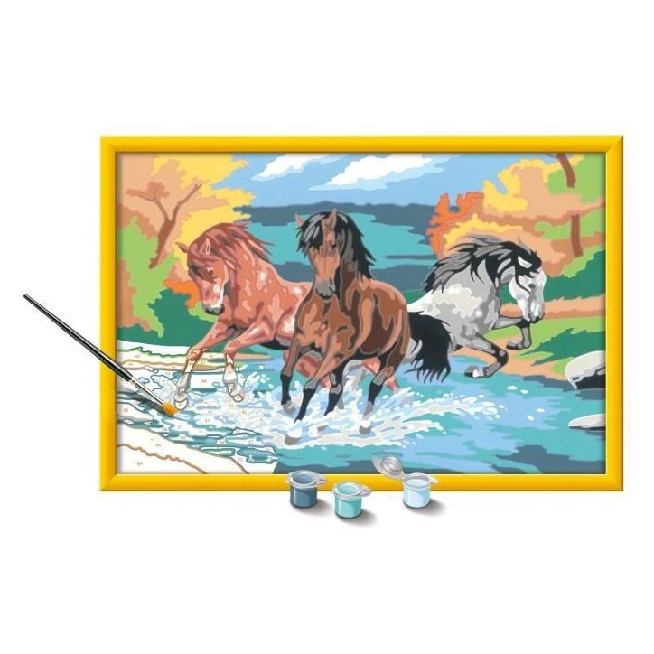 CreArt Kids 31x21cm Horde de chevaux, Kit de peinture par numéros Numéro d'Art, Des 9 ans, 25846, Ravensburger CreArt Kids 31x21cm Horde de chevaux, Kit de peinture par numéros Numéro d'Art, Des 9 ans, 25846, Ravensburger