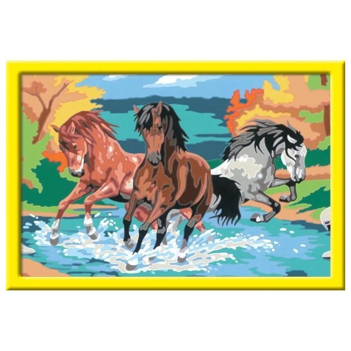 CreArt Kids 31x21cm Horde de chevaux, Kit de peinture par numéros Numéro d'Art, Des 9 ans, 25846, Ravensburger CreArt Kids 31x21cm Horde de chevaux, Kit de peinture par numéros Numéro d'Art, Des 9 ans, 25846, Ravensburger