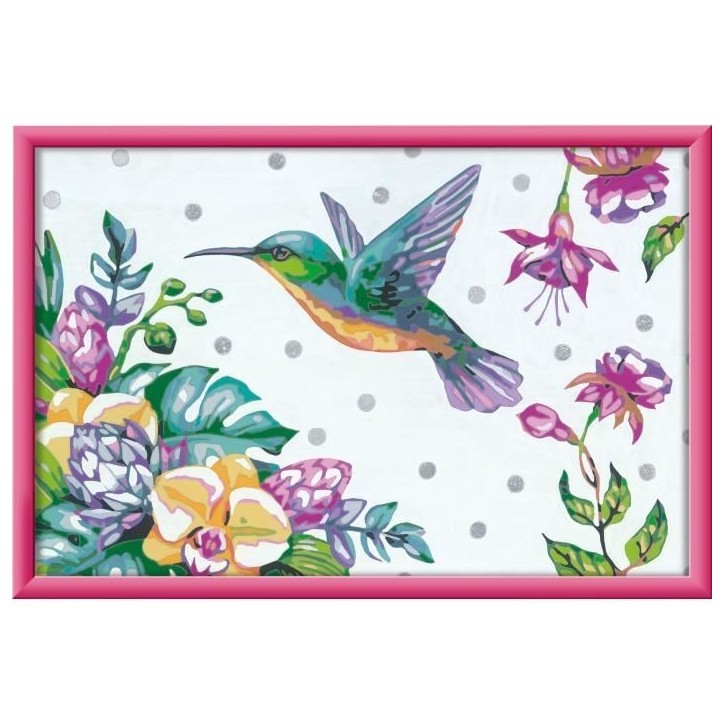 CreArt Kids 31x21cm Colibri et fleurs exotiques, Kit de peinture par numéros Numéro d'Art, Des 7 ans, 25851, Ravensburger CreArt Kids 31x21cm Colibri et fleurs exotiques, Kit de peinture par numéros Numéro d'Art, Des 7 ans, 25851, Ravensburger