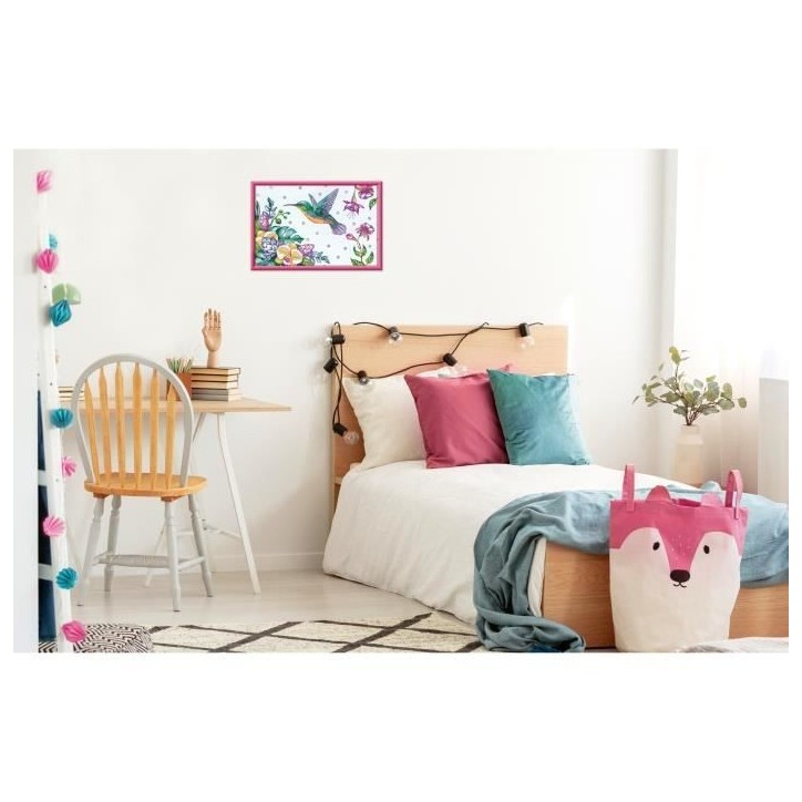 CreArt Kids 31x21cm Colibri et fleurs exotiques, Kit de peinture par numéros Numéro d'Art, Des 7 ans, 25851, Ravensburger CreArt Kids 31x21cm Colibri et fleurs exotiques, Kit de peinture par numéros Numéro d'Art, Des 7 ans, 25851, Ravensburger