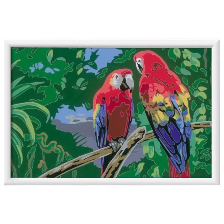 CreArt Kids 31x21cm Perroquets, Kit de peinture par numéros Numéro d'Art, Des 7 ans, 25854, Ravensburger CreArt Kids 31x21cm Perroquets, Kit de peinture par numéros Numéro d'Art, Des 7 ans, 25854, Ravensburger