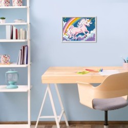 CreArt Kids 18x24cm Licorne Néon, Kit de peinture par numéros Numér