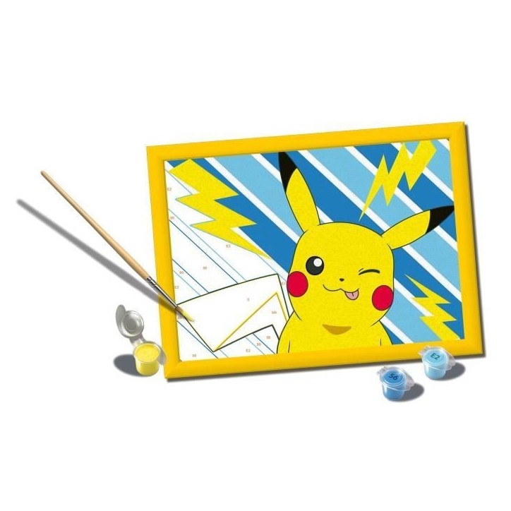 CreArt Kids 18x24cm Pikachu Éclair, Kit de peinture par numéros Numéro d'Art, Des 7 ans, 25905, Ravensburger CreArt Kids 18x24cm Pikachu Éclair, Kit de peinture par numéros Numéro d'Art, Des 7 ans, 25905, Ravensburger